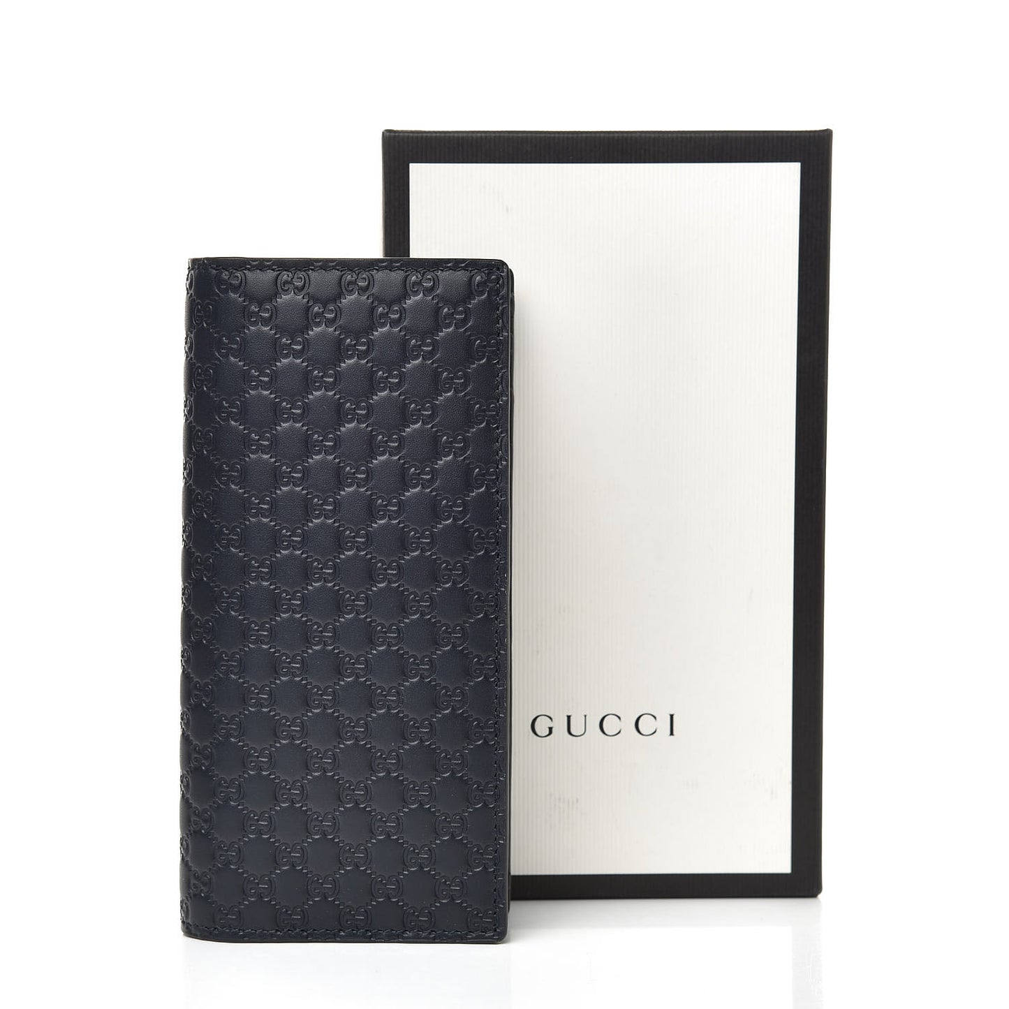 Microguccissima Bi-Fold Organizer Wallet Blue