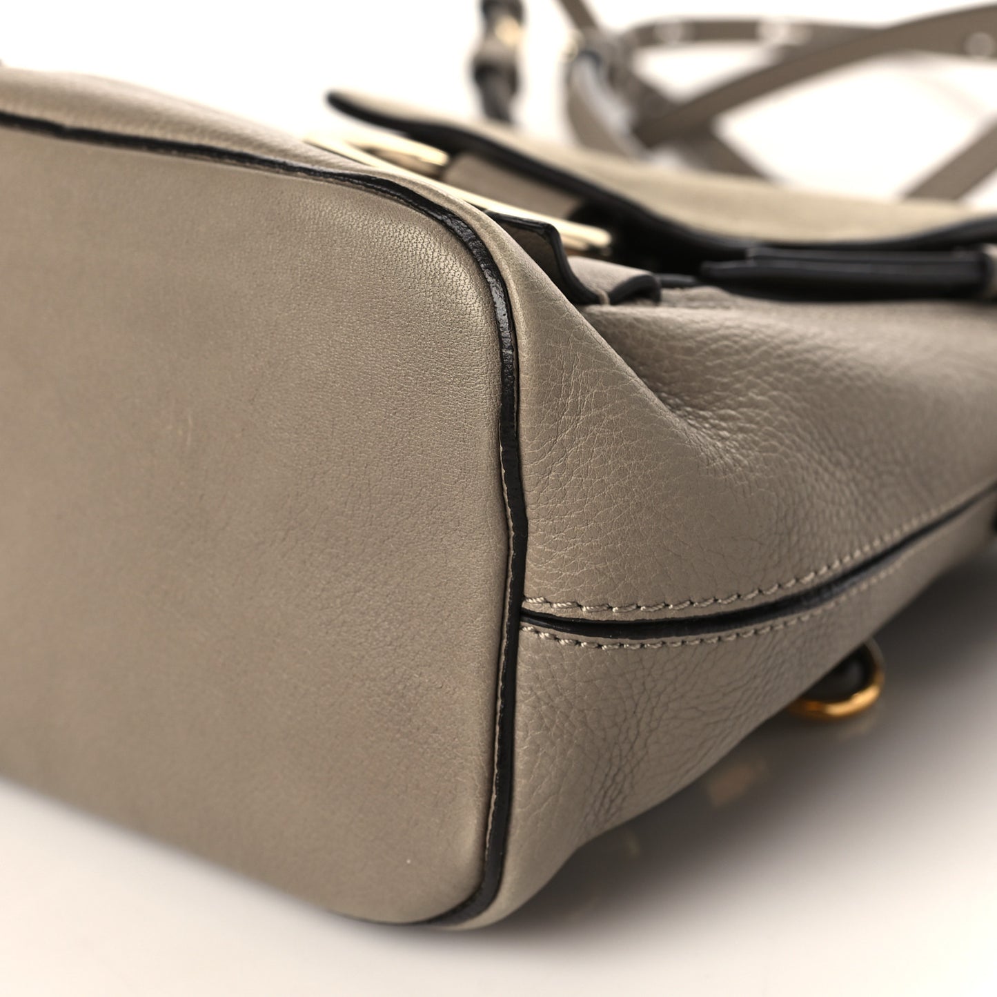 Suede Calfskin Mini Faye Backpack Motty Grey