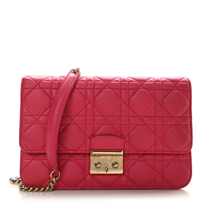 Christian Dior Lambskin Cannage Miss Dior Promenade Pouch Fuchsia 1 of 6