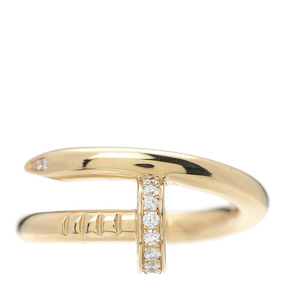 Cartier 18K Yellow Gold Diamond Juste Un Clou Ring 46 3.75 1 of 5