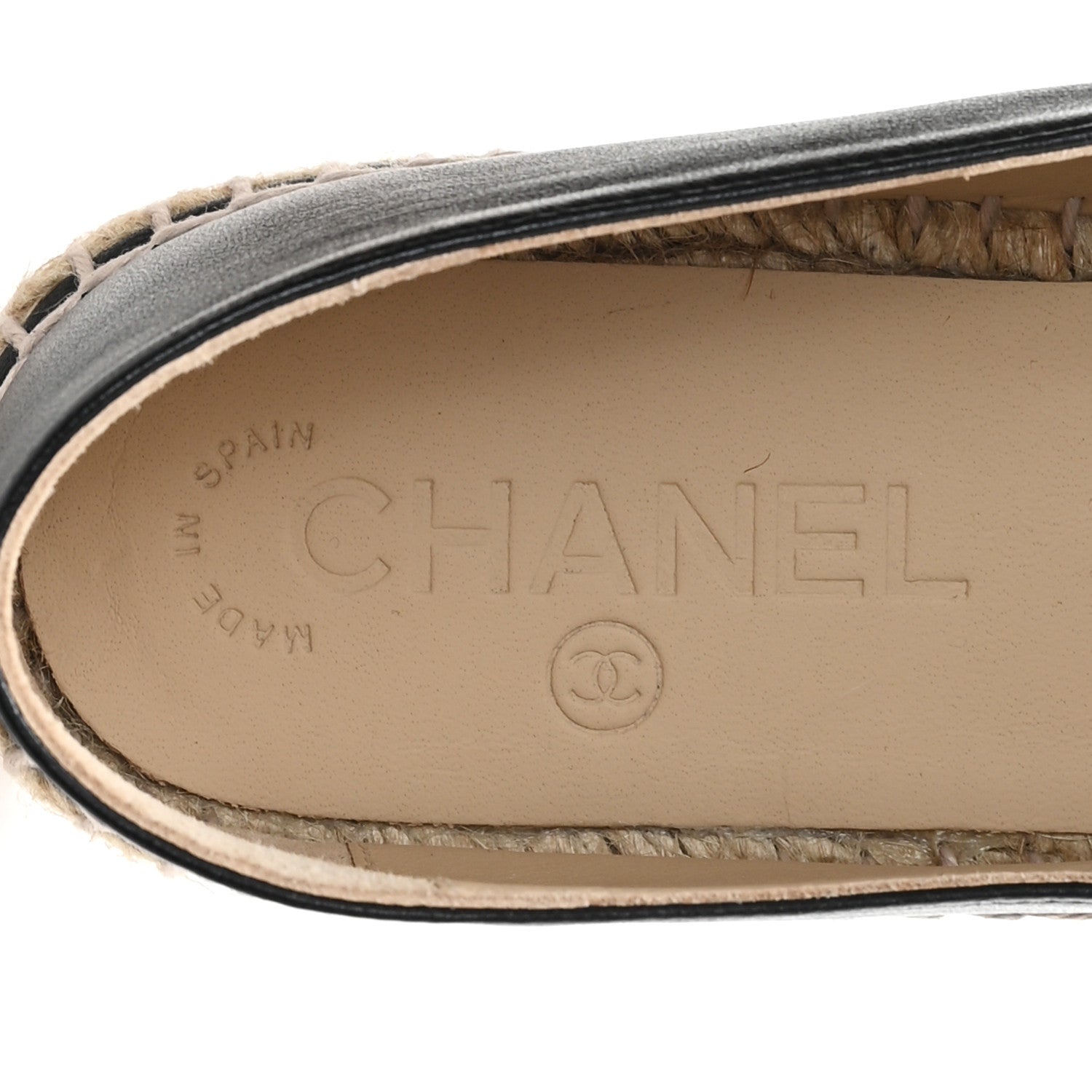 Chanel Lambskin CC Espadrilles 38 Black 8 of 10