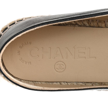 Chanel Lambskin CC Espadrilles 38 Black 8 of 10