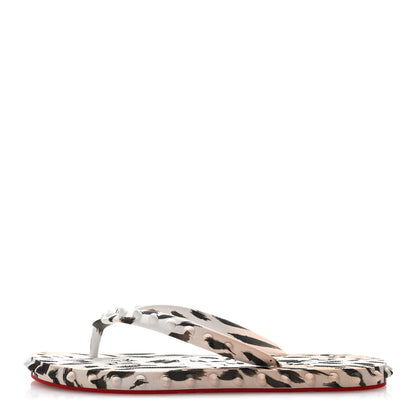 Christian Louboutin Rubber Gigi Printed Spike Super Loubi Donna Flip Flop 37 Vintage Rose 1 of 8
