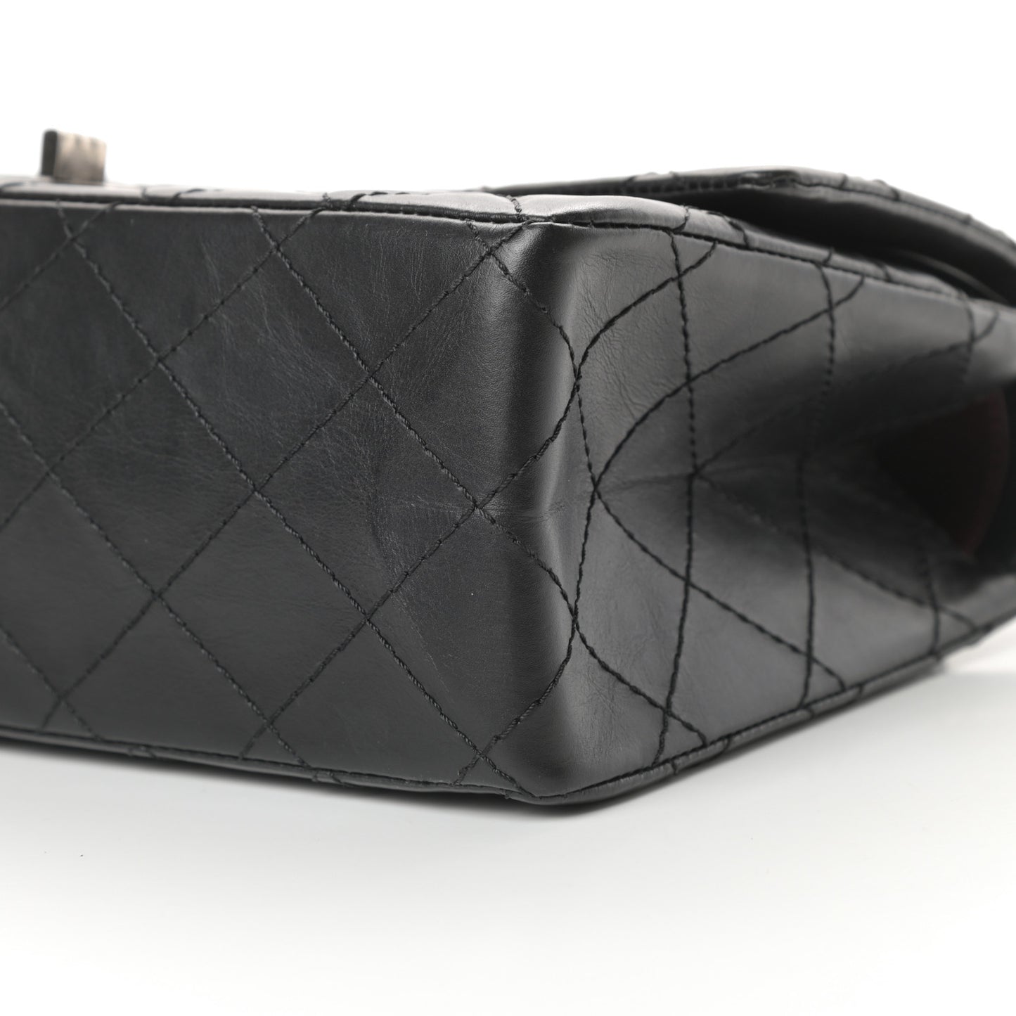 Aged Calfskin Quilted 2.55 Reissue 226 Flap Black