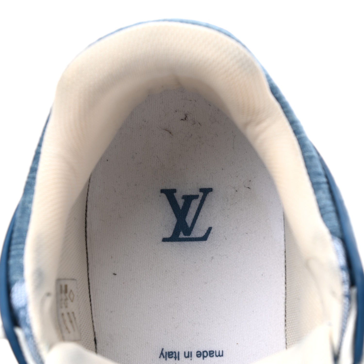 Louis Vuitton Monogram Denim Mens Trainer Sneakers 11 Blue 8 of 10