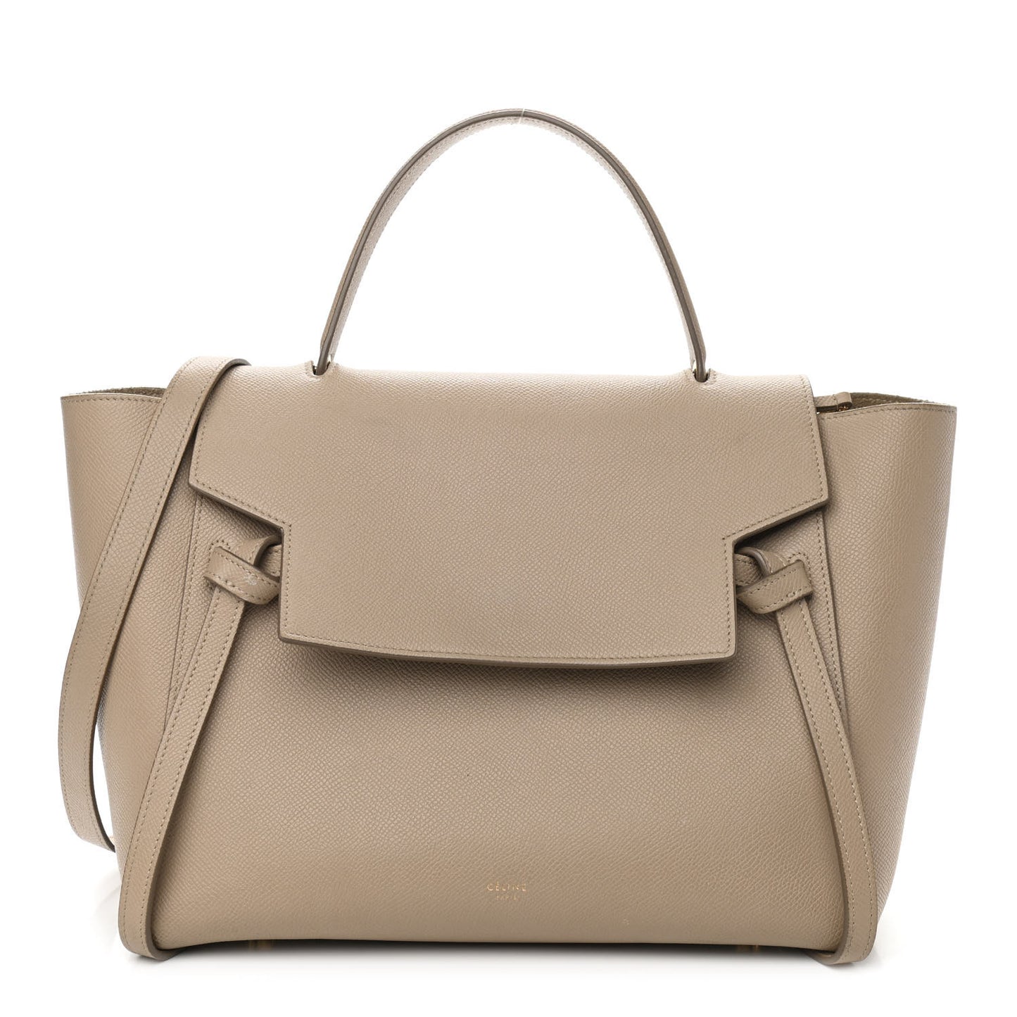 Grained Calfskin Mini Belt Bag Light Taupe