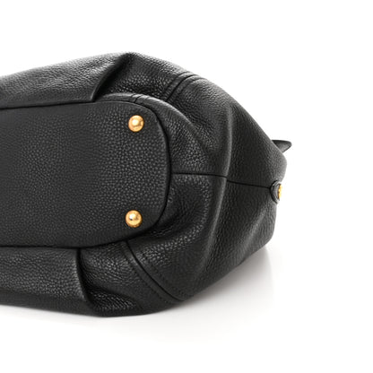 Prada Vitello Daino Shoulder Bag Black 10 of 18