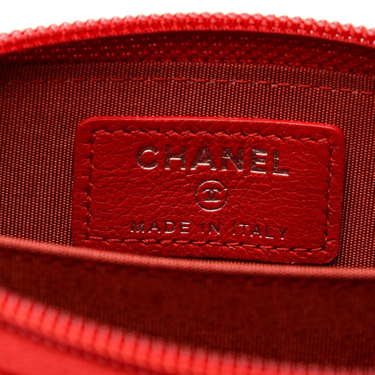 Chanel Caviar Quilted Boy Zip Around Coin Purse Wallet Red 6 of 7