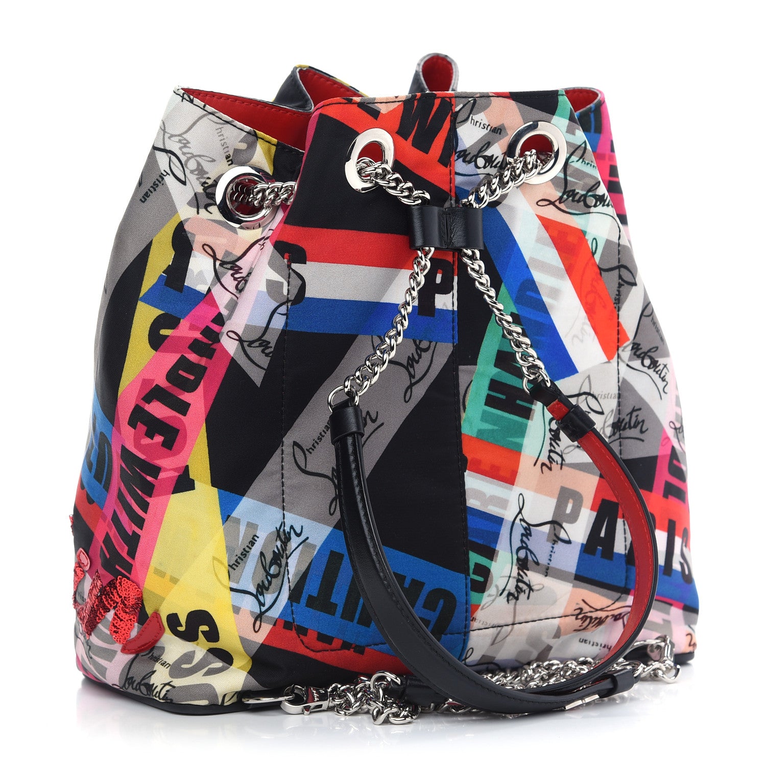 Christian Louboutin Calfskin Loubiballage Backpack Multicolor 3 of 8