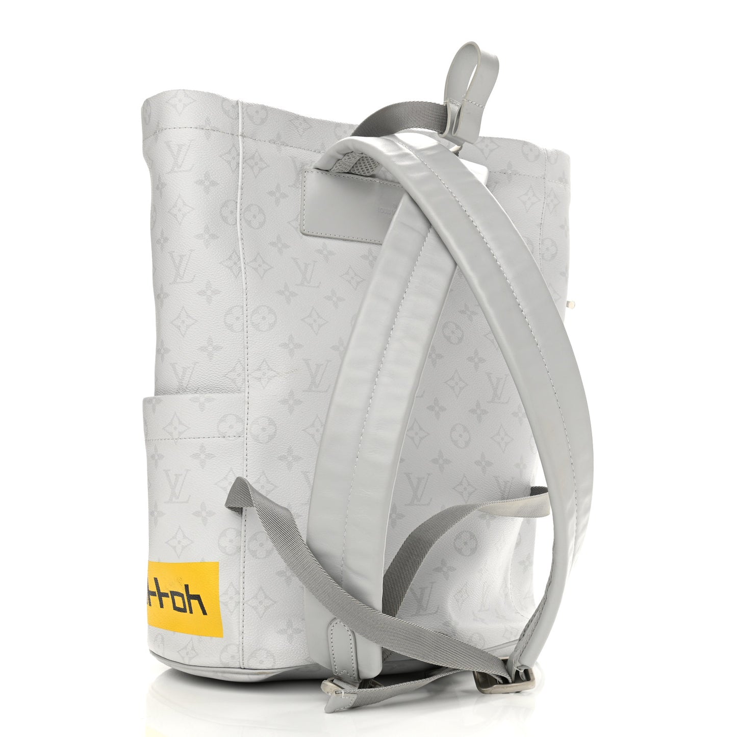 Monogram Chalk Backpack White