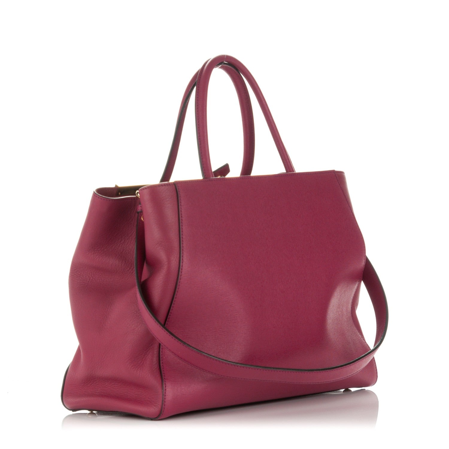 Fendi Vitello Elite Flamingo Regular 2Jours Tote Amarena 4 of 10