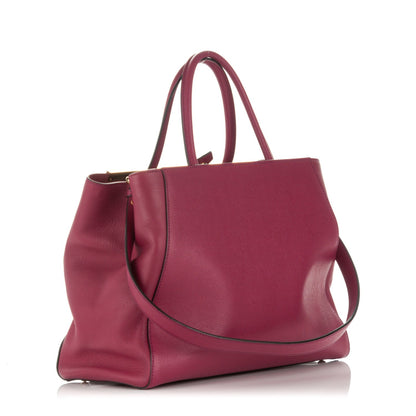 Fendi Vitello Elite Flamingo Regular 2Jours Tote Amarena 4 of 10