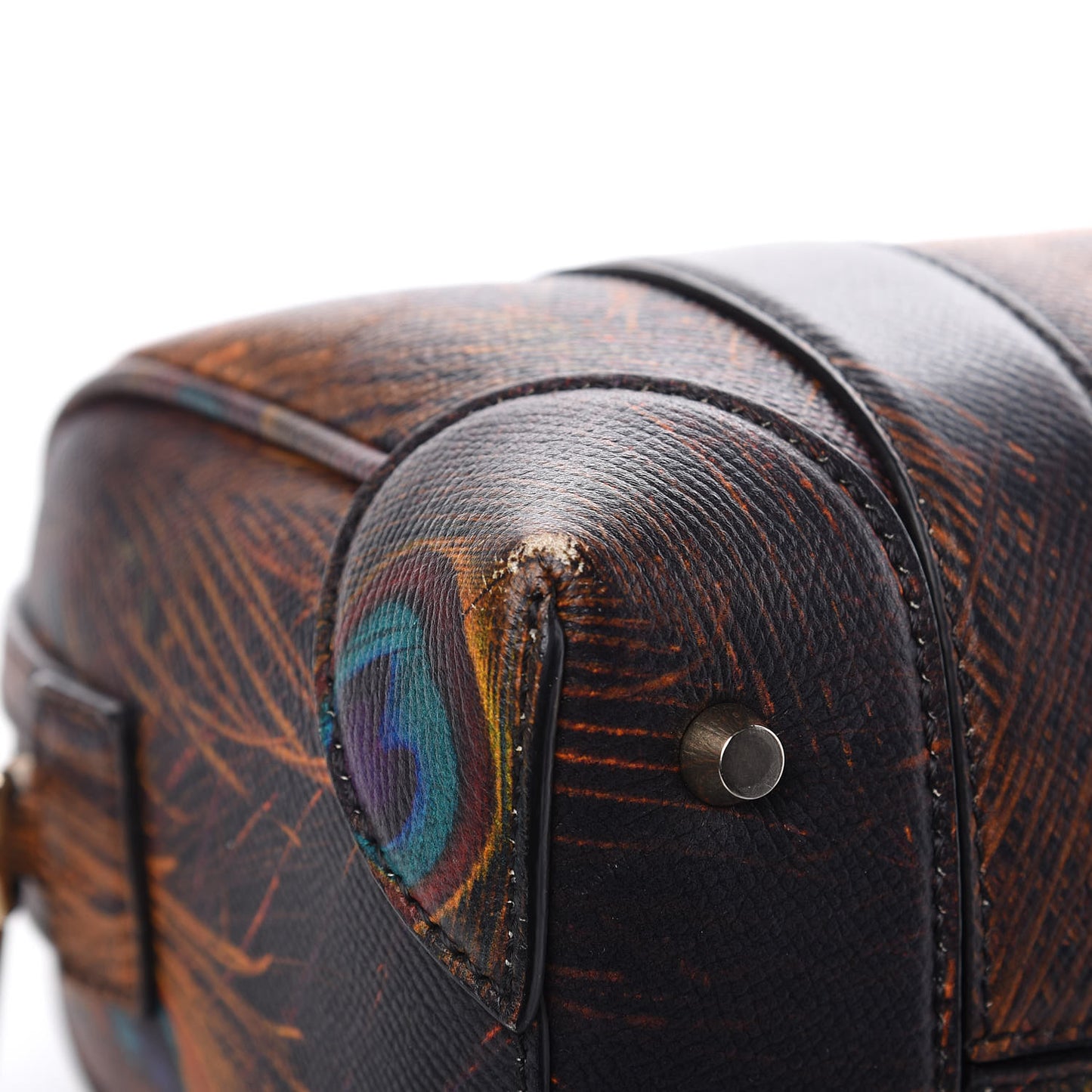 Calfskin Peacock Print Micro Lucrezia
