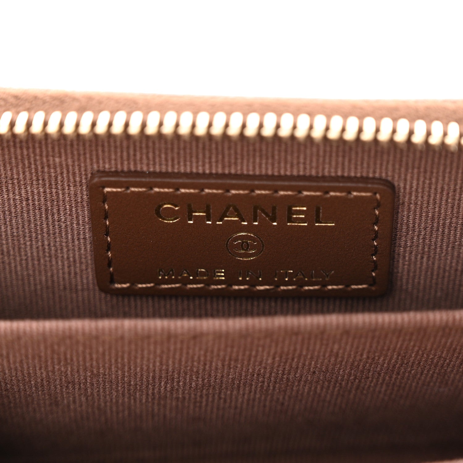 Chanel Caviar Quilted Boy Zip Around Coin Purse Wallet Brown 6 of 7