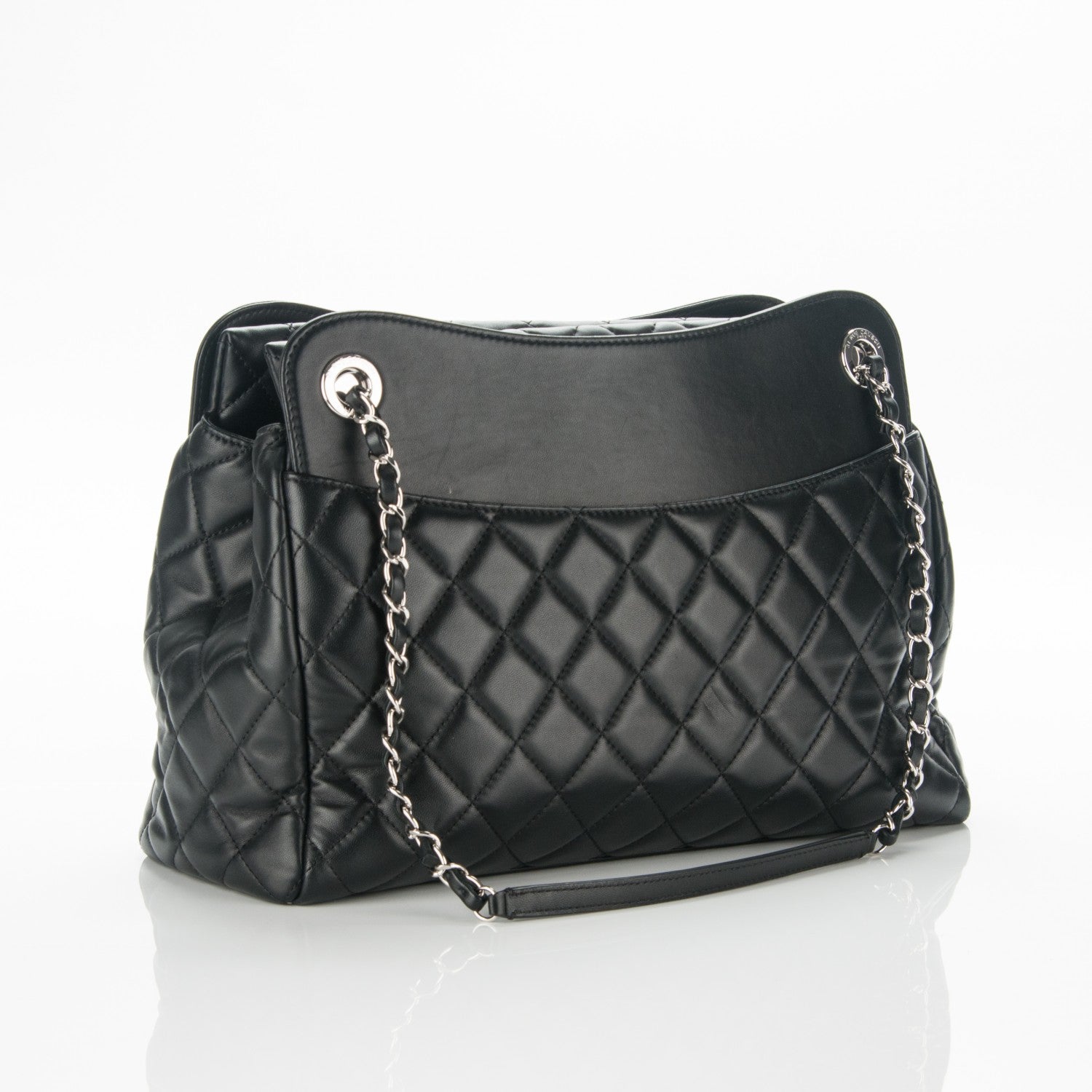 Chanel Lambskin Quilted 7 Large Tote Black 3 of 7