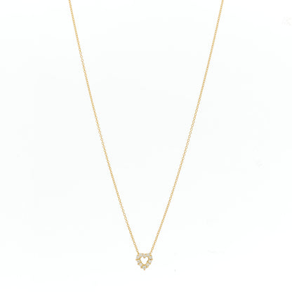 Roberto Coin 18K Yellow Gold Diamond Tiny Treasures Heart Pendant Necklace 1 of 6