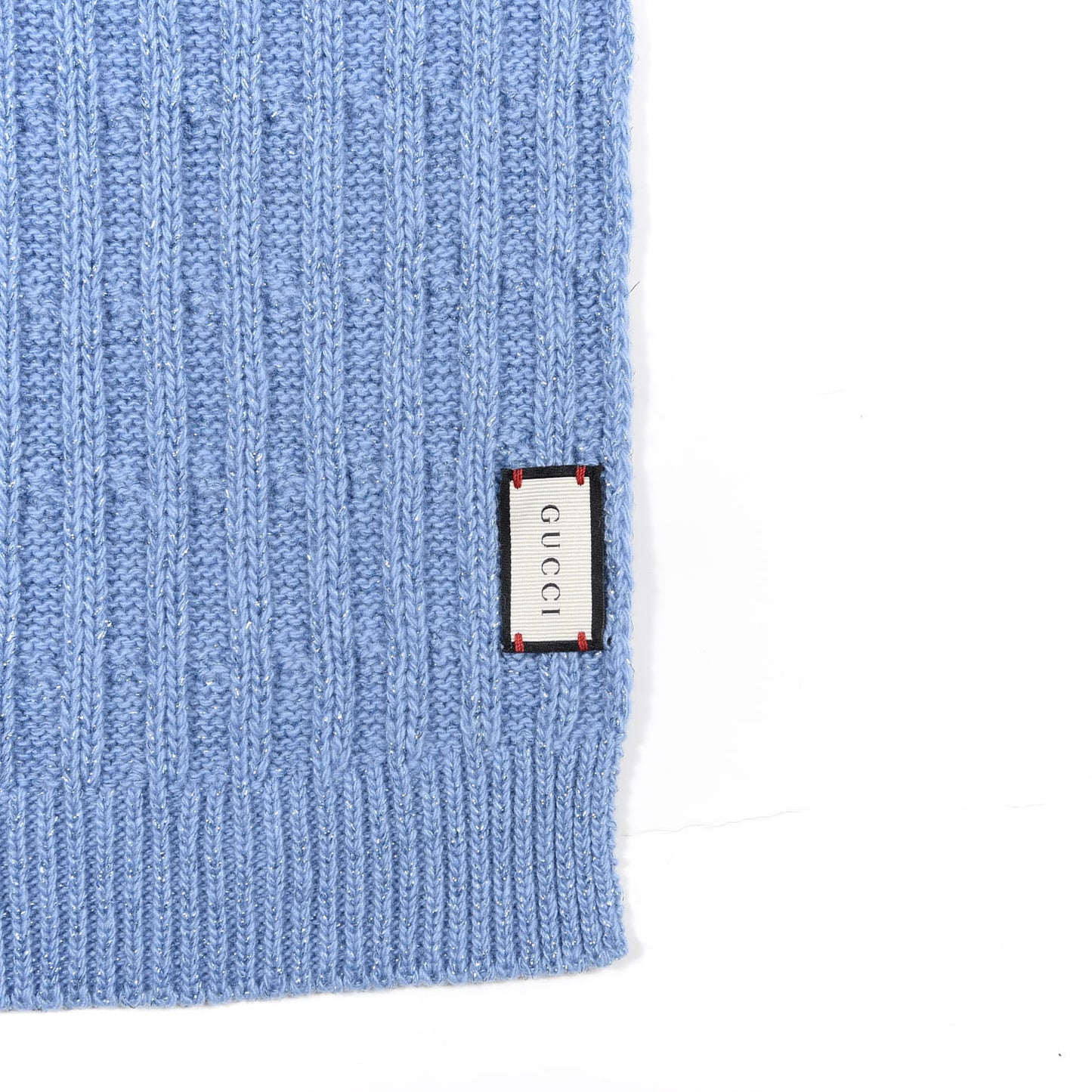 Wool Knit Shine Reg Scarf Bluette Sky Blue