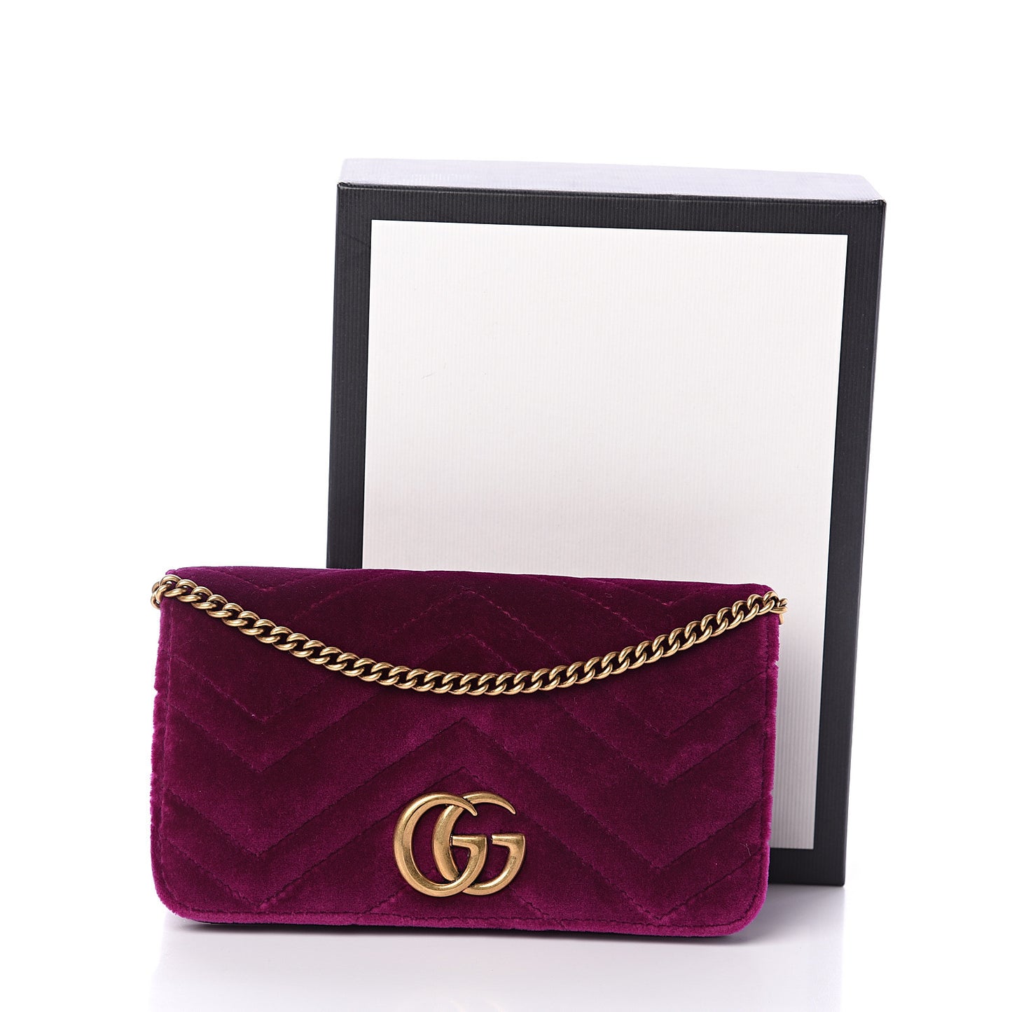 Velvet Matelasse GG Marmont Mini Bag Fuchsia Violet Cyclamen