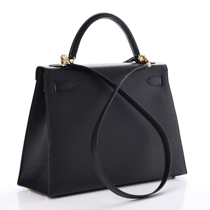 Hermes Epsom Kelly Sellier 32 Black 4 of 33