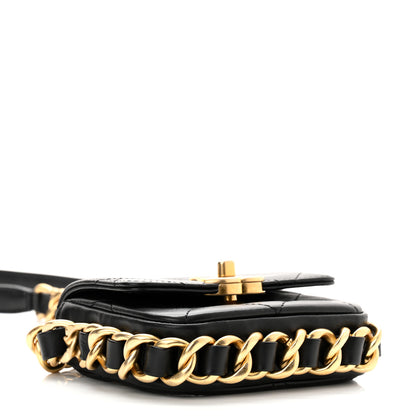 Chanel Calfskin Quilted Mini Framing Chain Bag Black 4 of 11