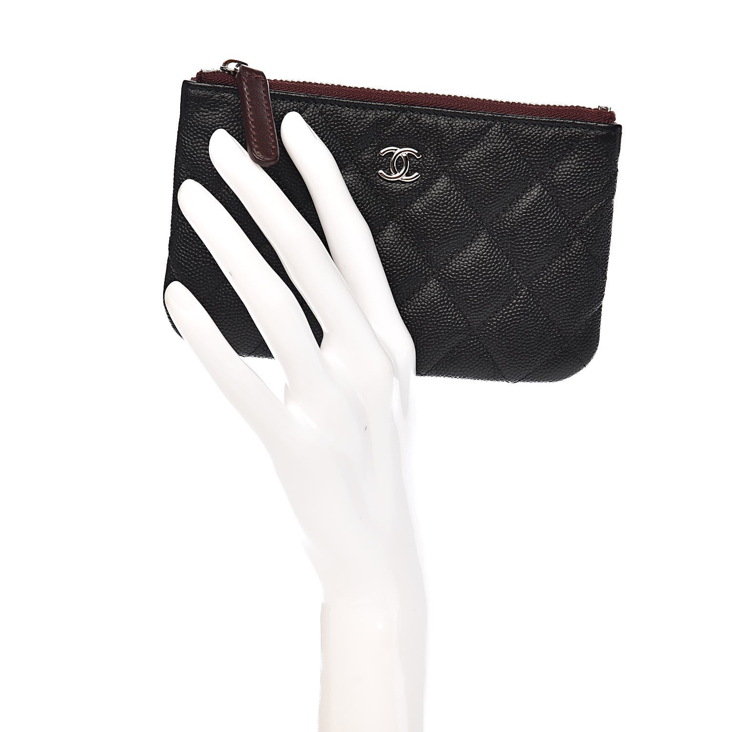Chanel Caviar Quilted Small Cosmetic Case Black 2 of 8