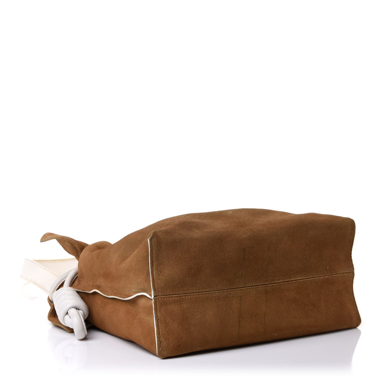 Suede Flamenco Knot Bag Caramel