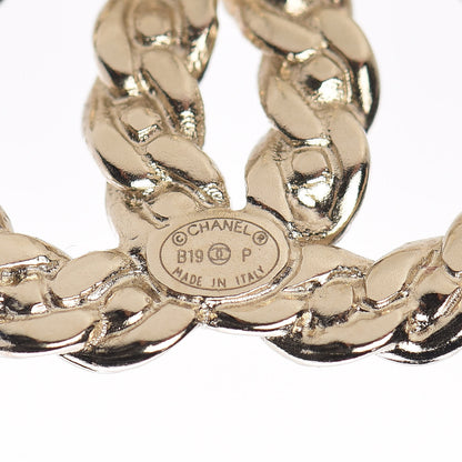 Chanel Crystal Pearls Coronation CC Earrings Gold 4 of 5