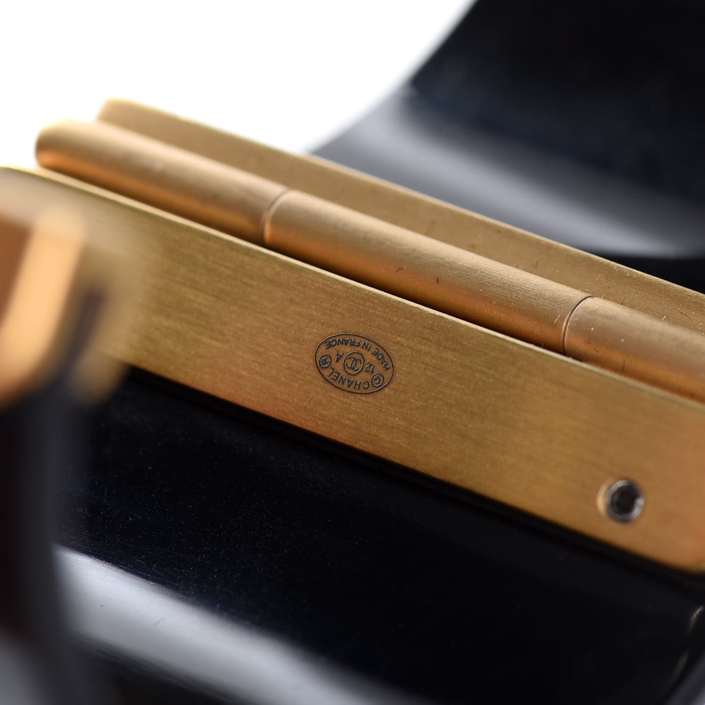 Resin CC Cuff Bracelet Black Gold