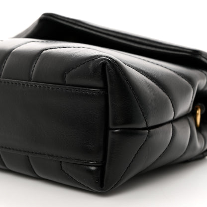 Saint Laurent Calfskin Y Quilted Monogram Toy Loulou Crossbody Bag Black 11 of 11