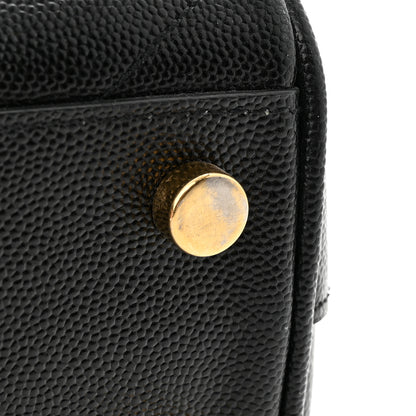 Saint Laurent Grain De Poudre Matelasse Chevron Monogram Shopping Bag Black 14 of 14