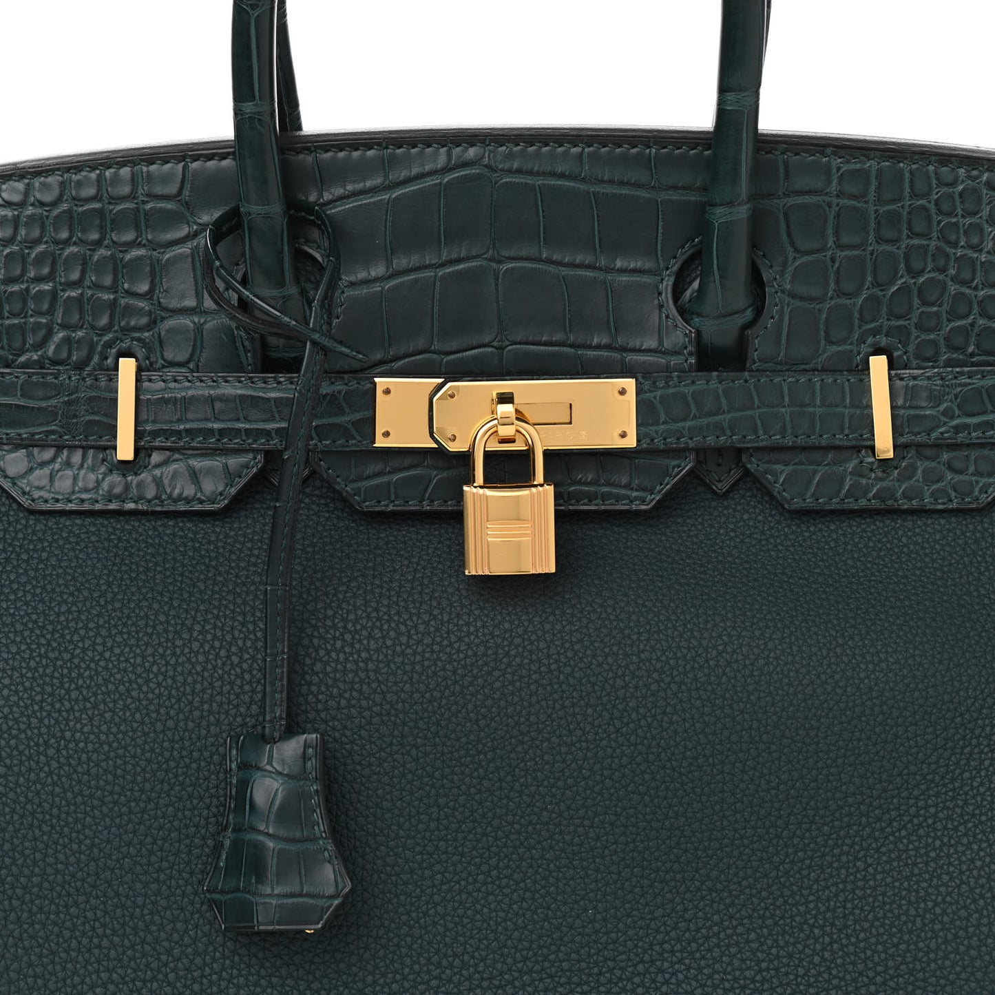 Togo Matte Alligator Birkin Touch 30 Vert Cypress