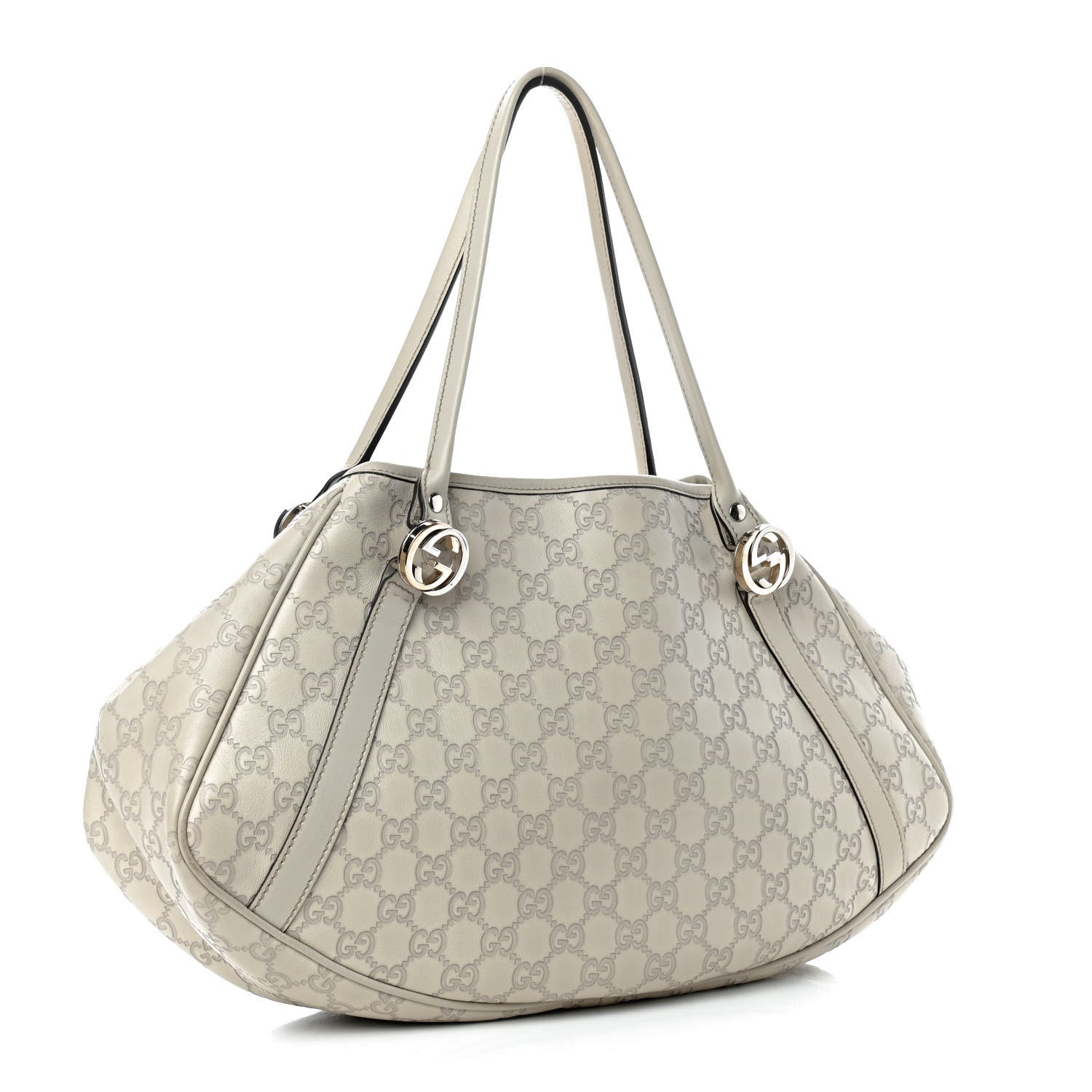 Gucci Guccissima Medium GG Twins Shoulder Bag Off White 3 of 10