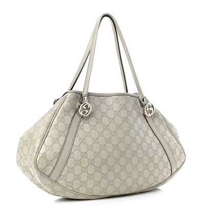 Gucci Guccissima Medium GG Twins Shoulder Bag Off White 3 of 10
