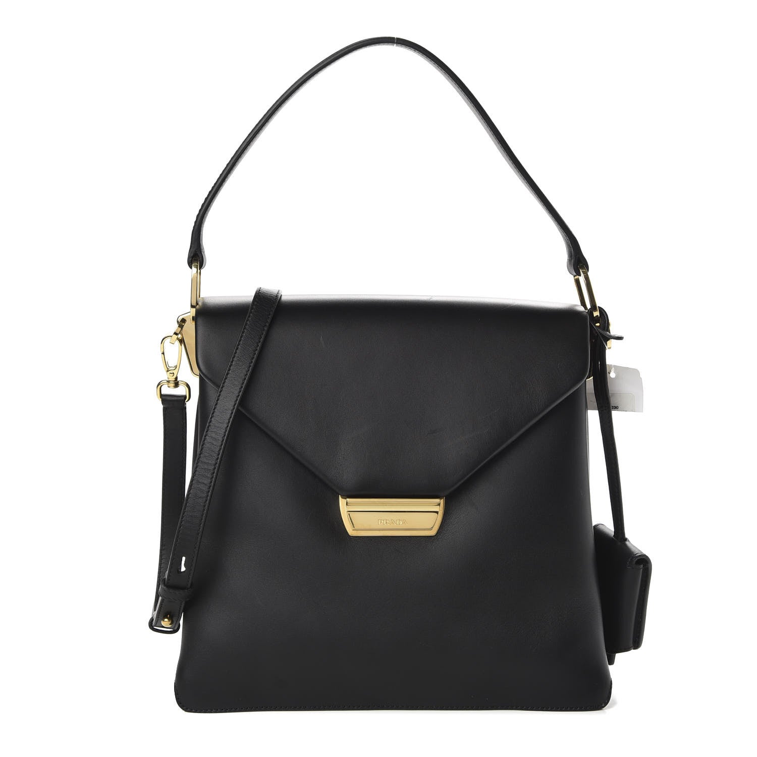 Prada New Calfskin Medium Ingrid Top Handle Bag Black 1 of 9