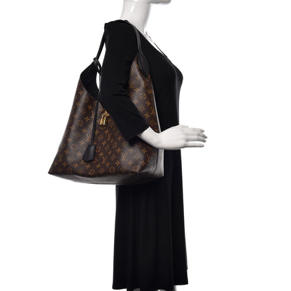 Louis Vuitton Monogram Flower Hobo Black 3 of 11