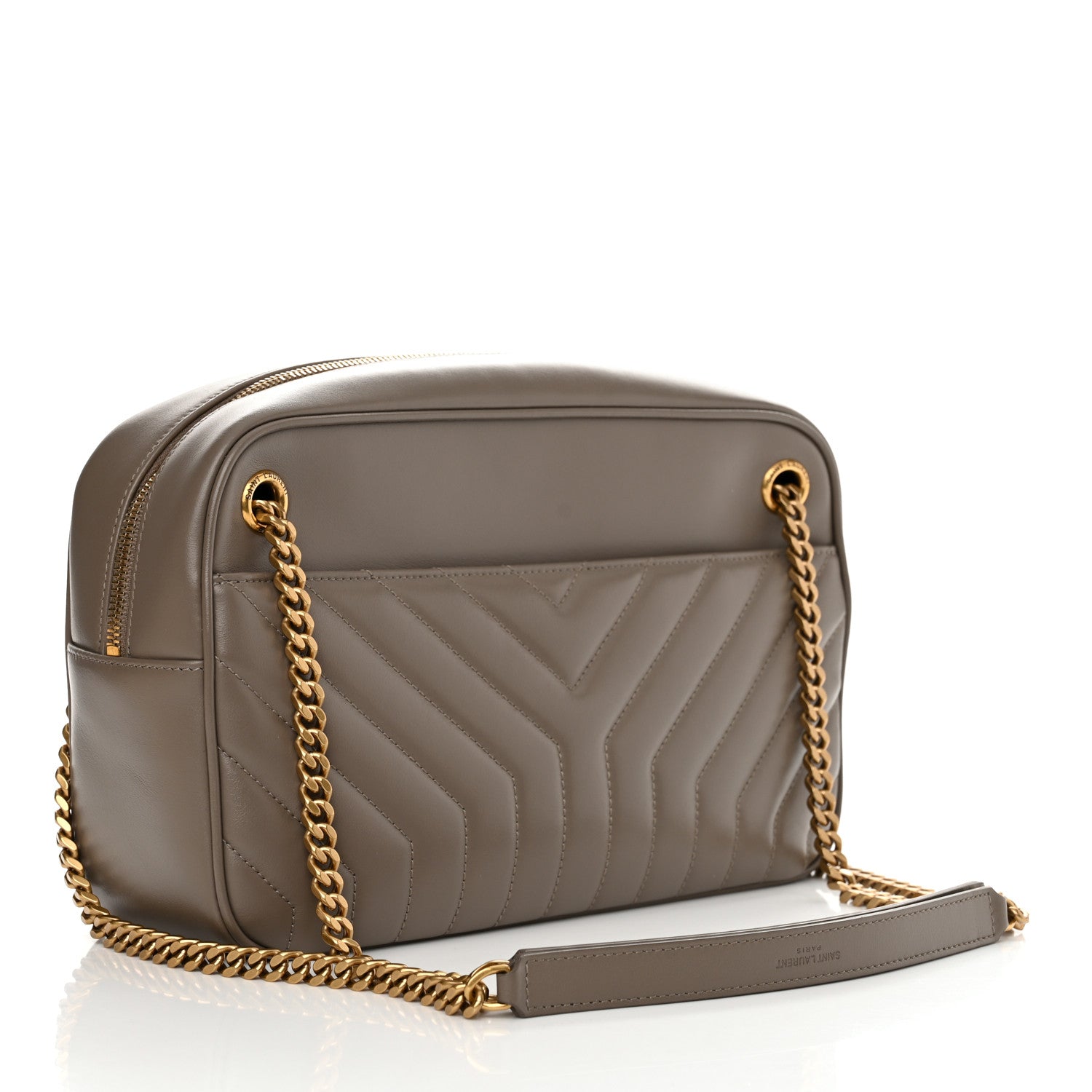 Saint Laurent Calfskin Matelasse Joan Camera Bag Taupe 1290467