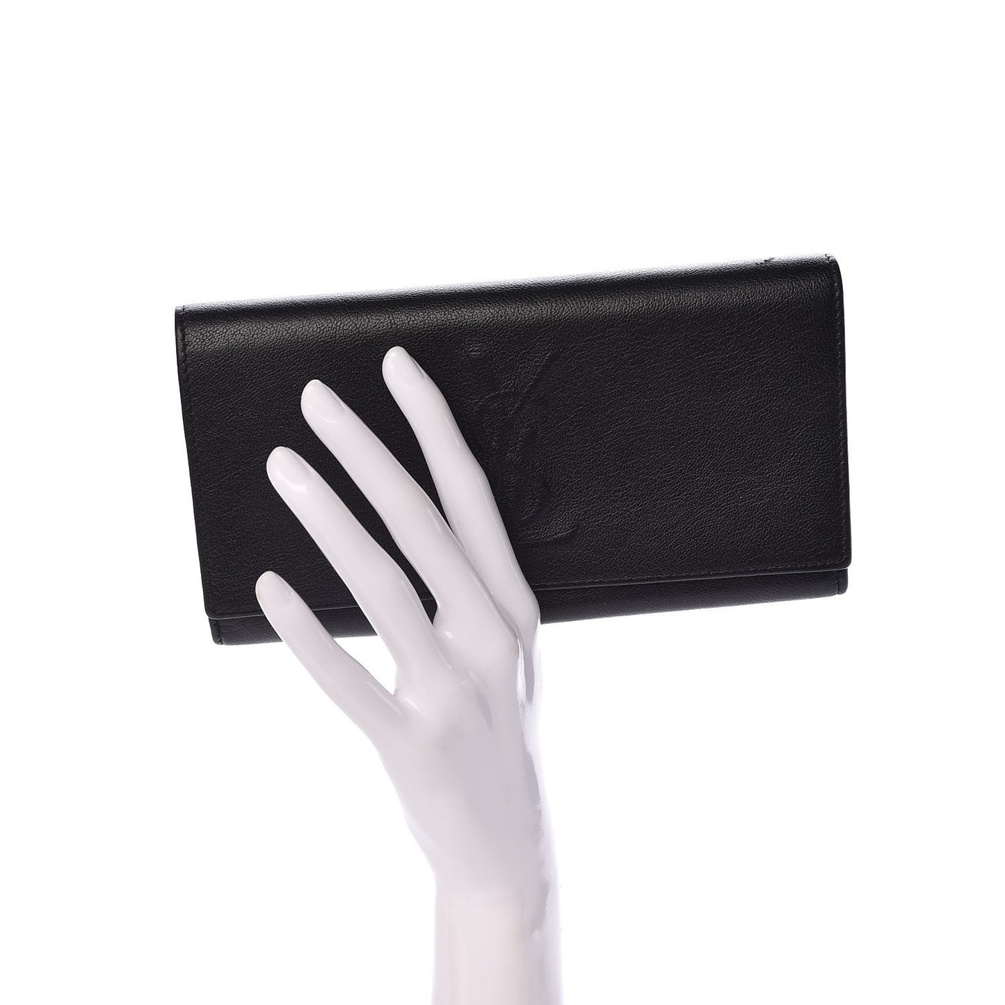 Goatskin Monogram Classic Flap Wallet Black