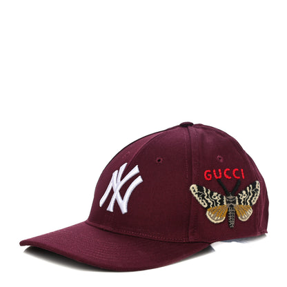 Gucci X MLB Cotton NY Yankees Baseball Hat 57-61 Lacquer 1 of 9