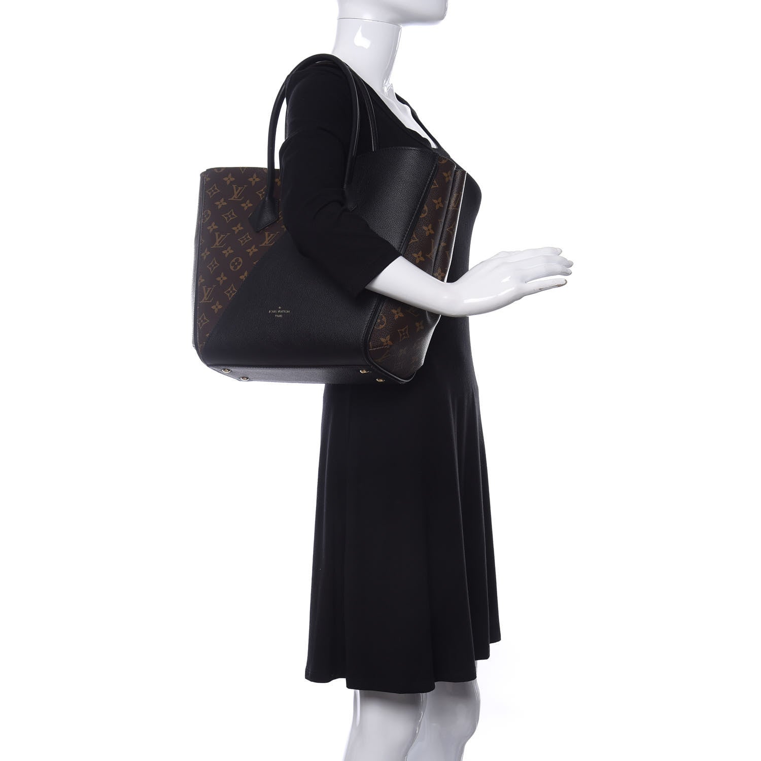 Louis Vuitton Calfskin Monogram Kimono Tote Black 2 of 11