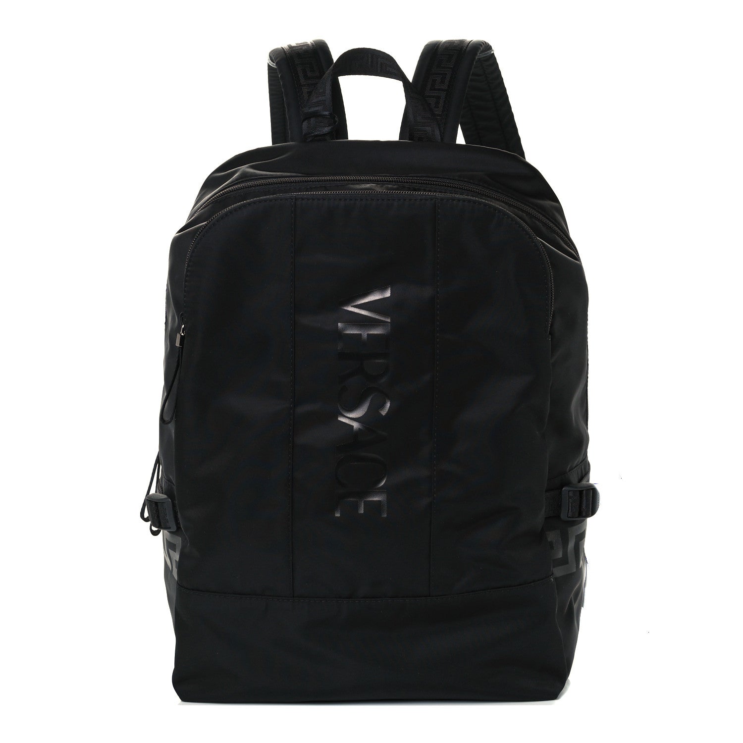 Versace Nylon La Greca Logo Backpack Black 1 of 13