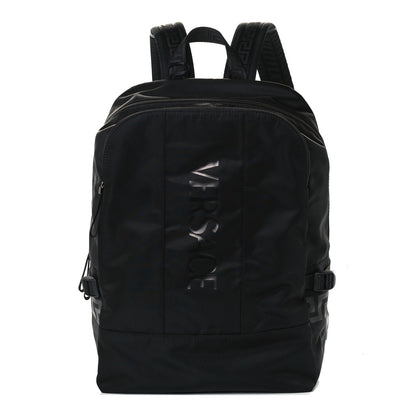 Versace Nylon La Greca Logo Backpack Black 1 of 13
