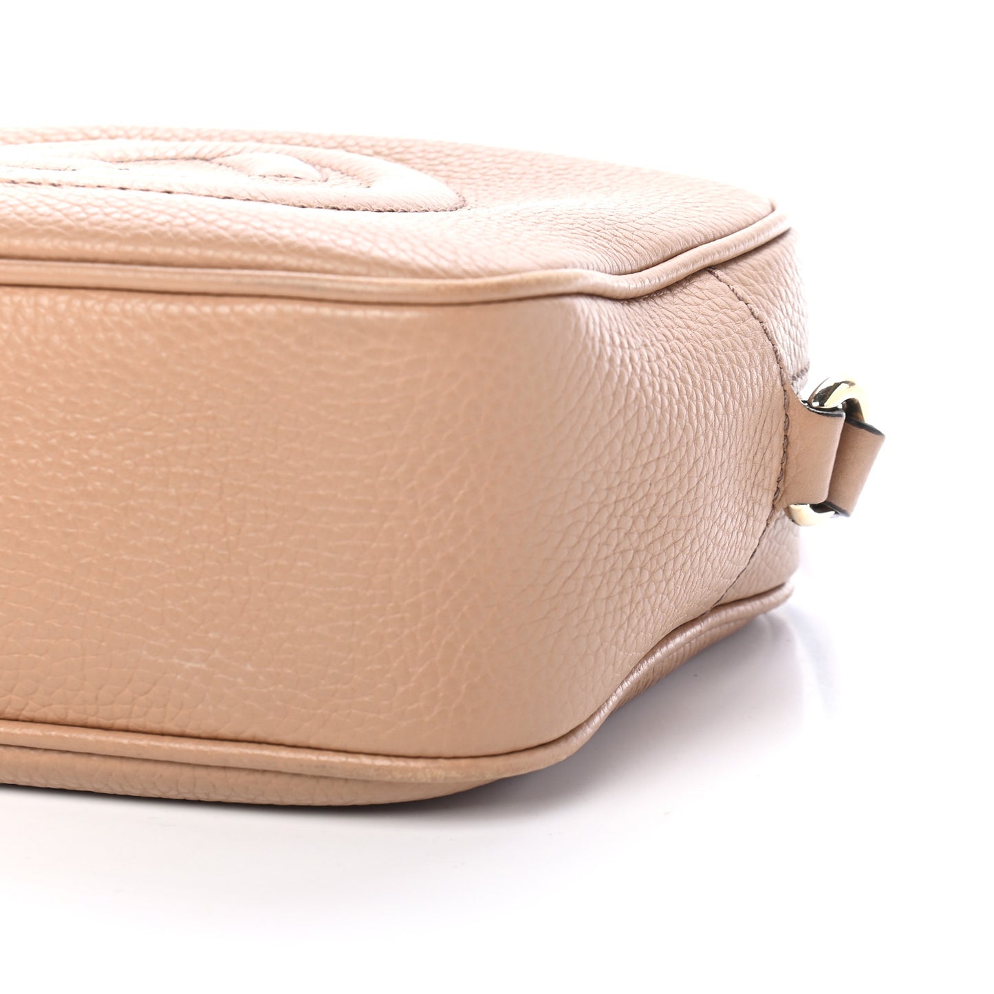 Pebbled Calfskin Small Soho Disco Bag Camelia