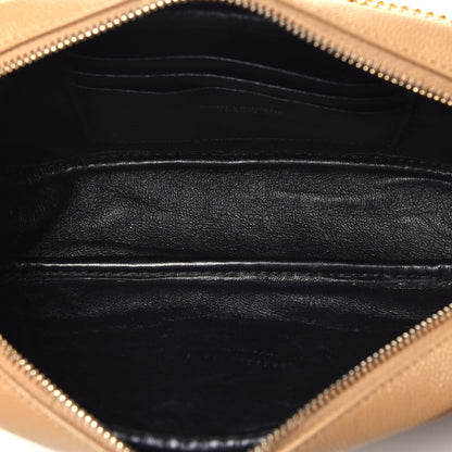 Saint Laurent Grain De Poudre Matelasse Monogram Mini Lou Camera Bag Dark Latte 5 of 9