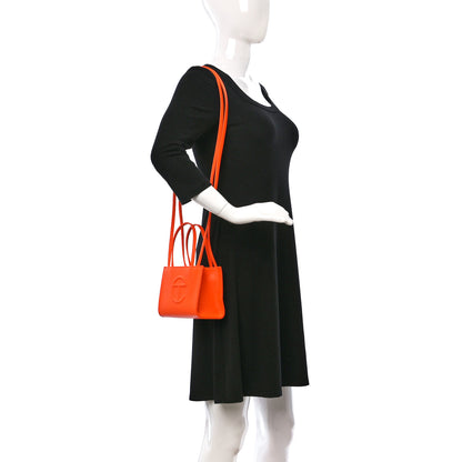 Telfar Vegan Leather Small Shopping Bag Orange 2 of 8