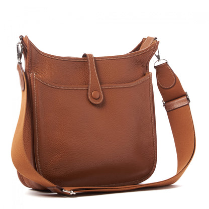 Hermes Taurillon Clemence Evelyne III PM Gold 2 of 8