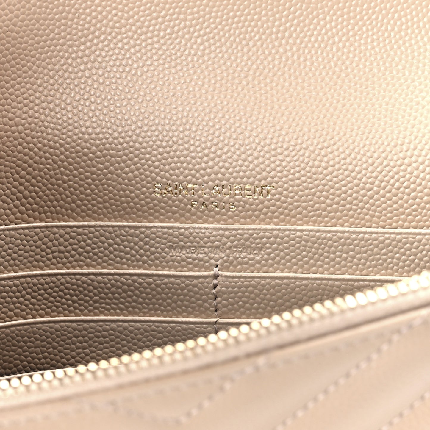 Grain De Poudre Matelasse Chevron Monogram Envelope Chain Wallet Nude Powder
