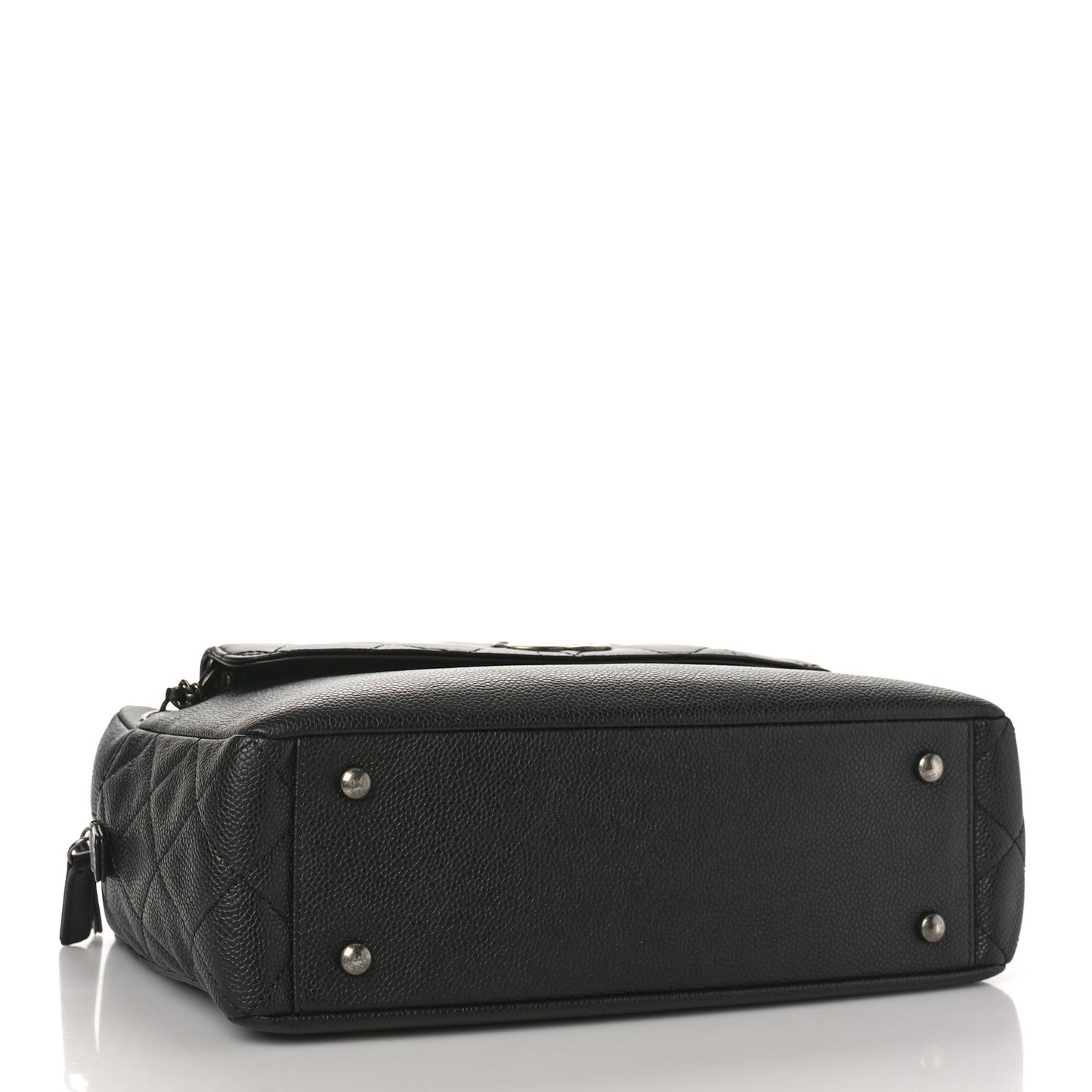Caviar Lambskin Quilted Coco Break Camera Case Black