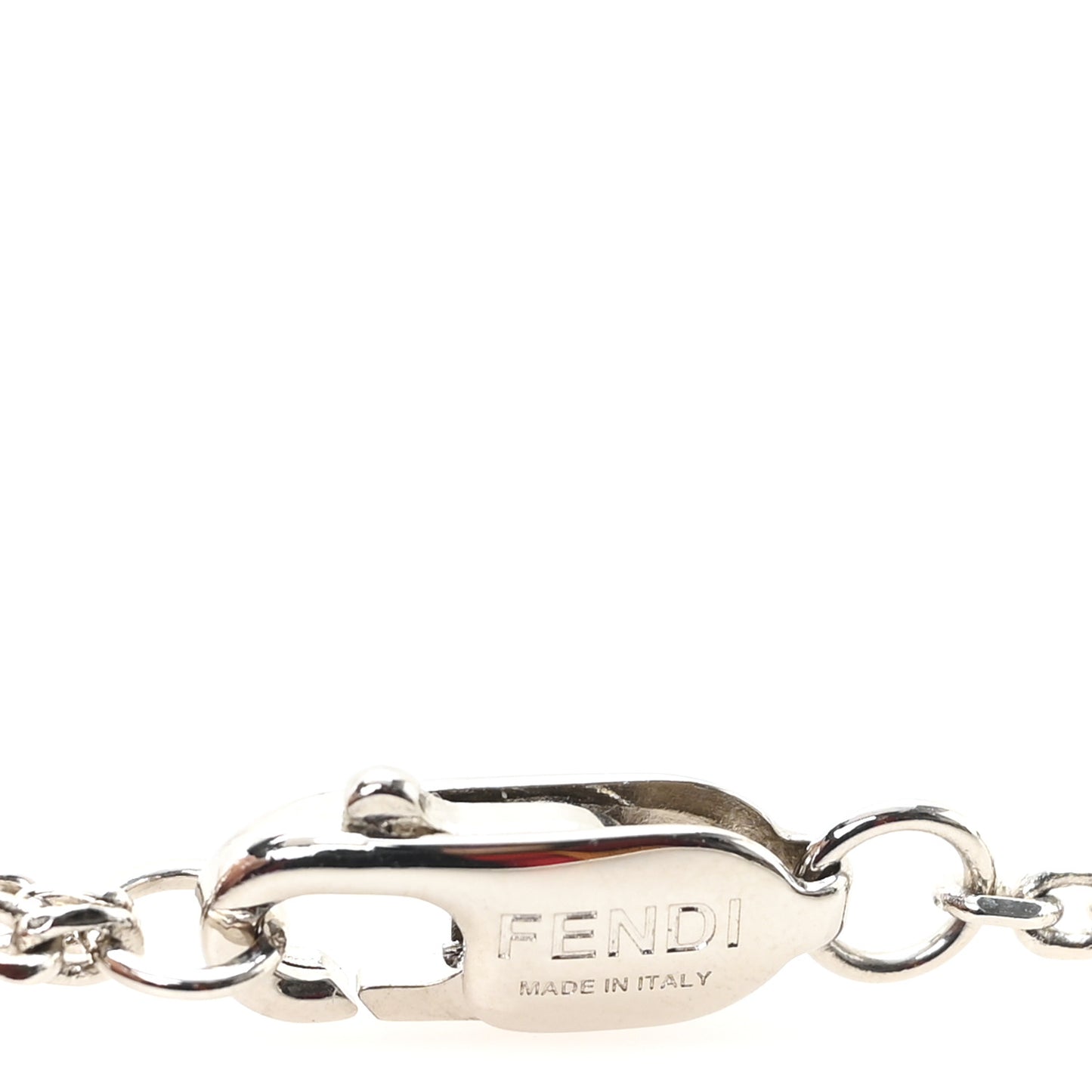 Metal Logo Charm Necklace Silver
