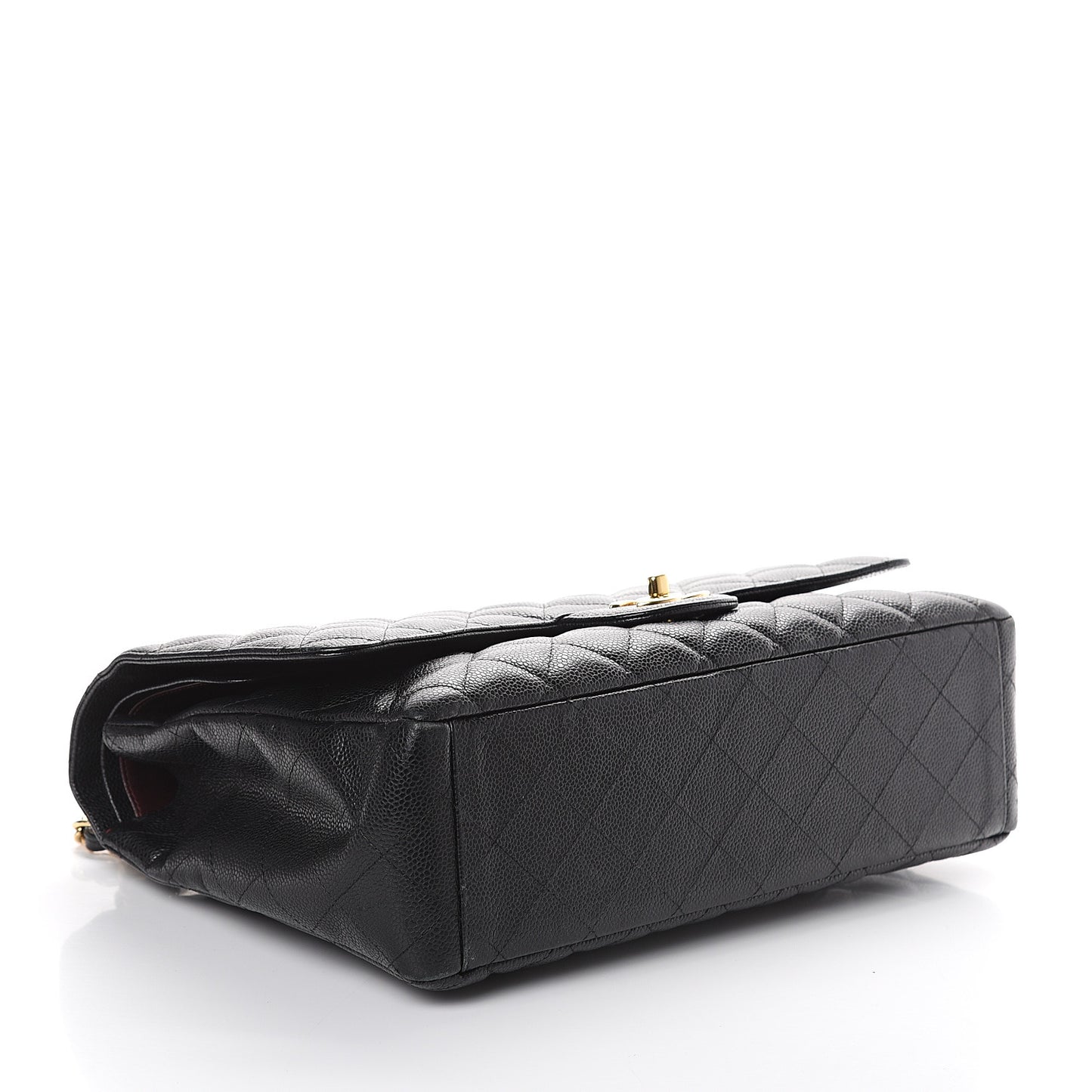 Caviar Quilted Maxi Double Flap Black