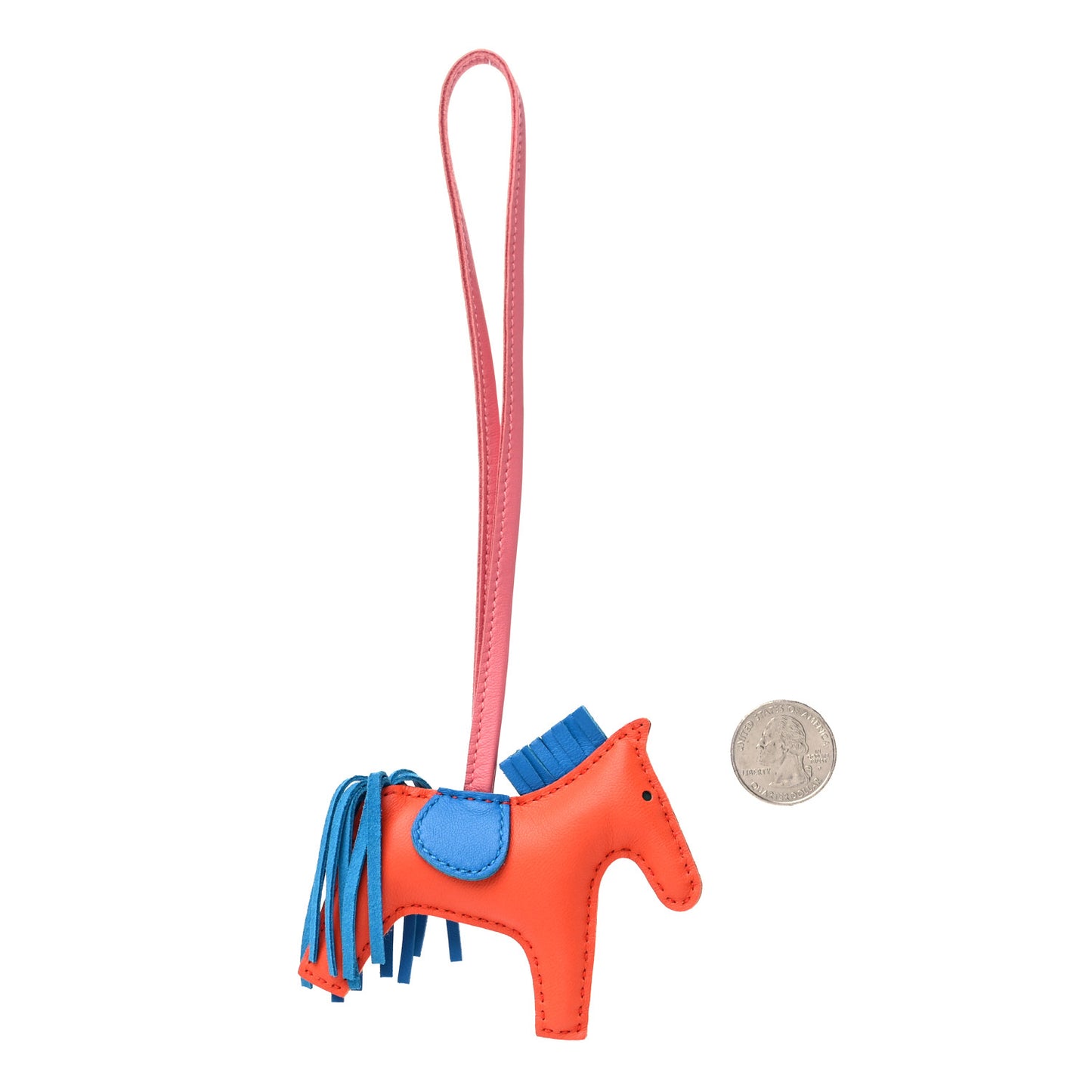 Milo Lambskin Grigri Rodeo Horse Bag Charm PM Orange Poppy Bleu Zanzibar Rose Azalee